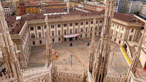 Palazzo Reale in Milan the ancient residence of Visconti and Sforza families