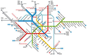 The map of Milan underground 